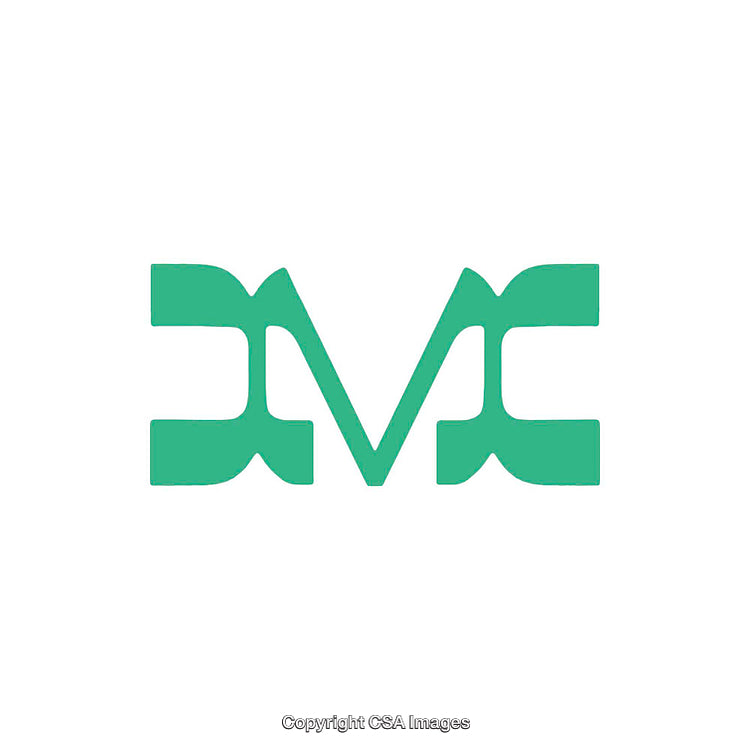 Abstract Green Letter M Logo Design on White Background