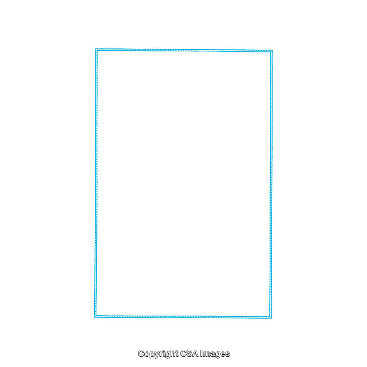 Minimalist Blue Border Design Isolated on a Crisp White Background