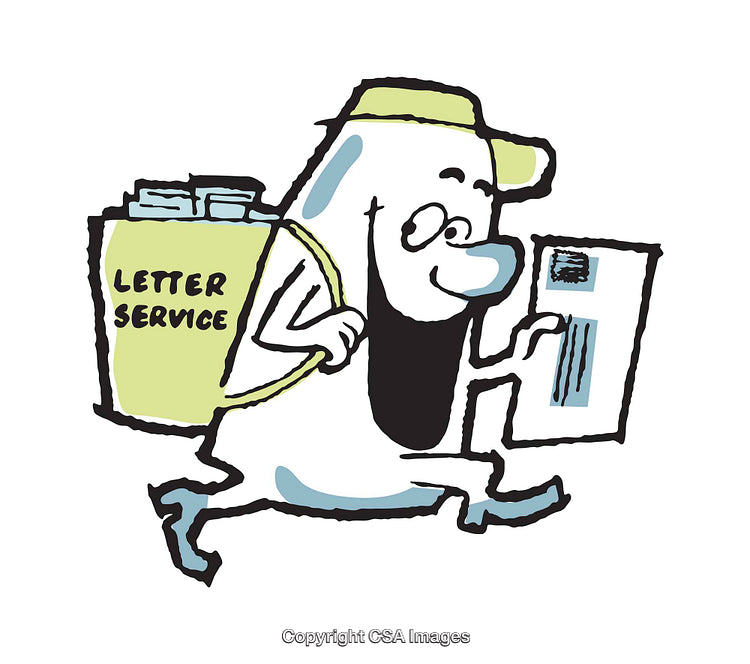 Cheerful Illustration of a Mailman Delivering Letters with Enthusiasm