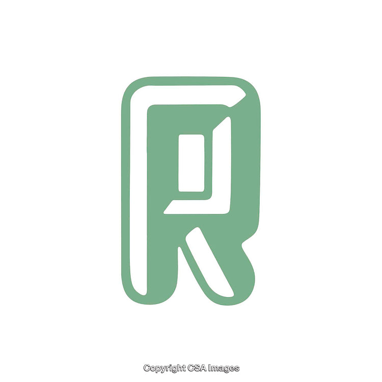 Green Stylized Letter R Logo Design on White Background