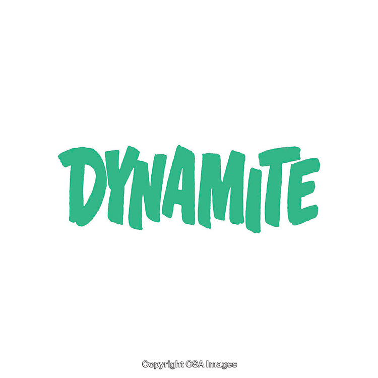 Green Dynamite Text on White Background with Bold Typography Design