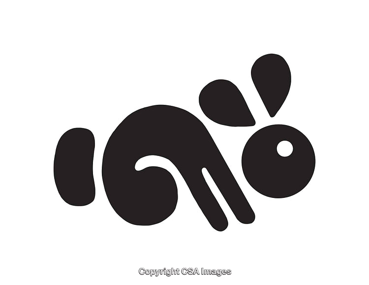 Minimalist Black and White Abstract Bunny Shape Line Art