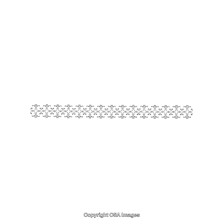 Decorative Black Ornamental Border Design With Intricate Symmetrical Patterns on White