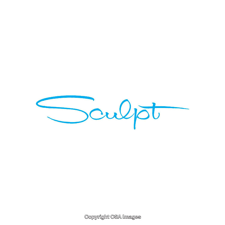 Minimalistic Blue Handwritten Logo Design on a White Background