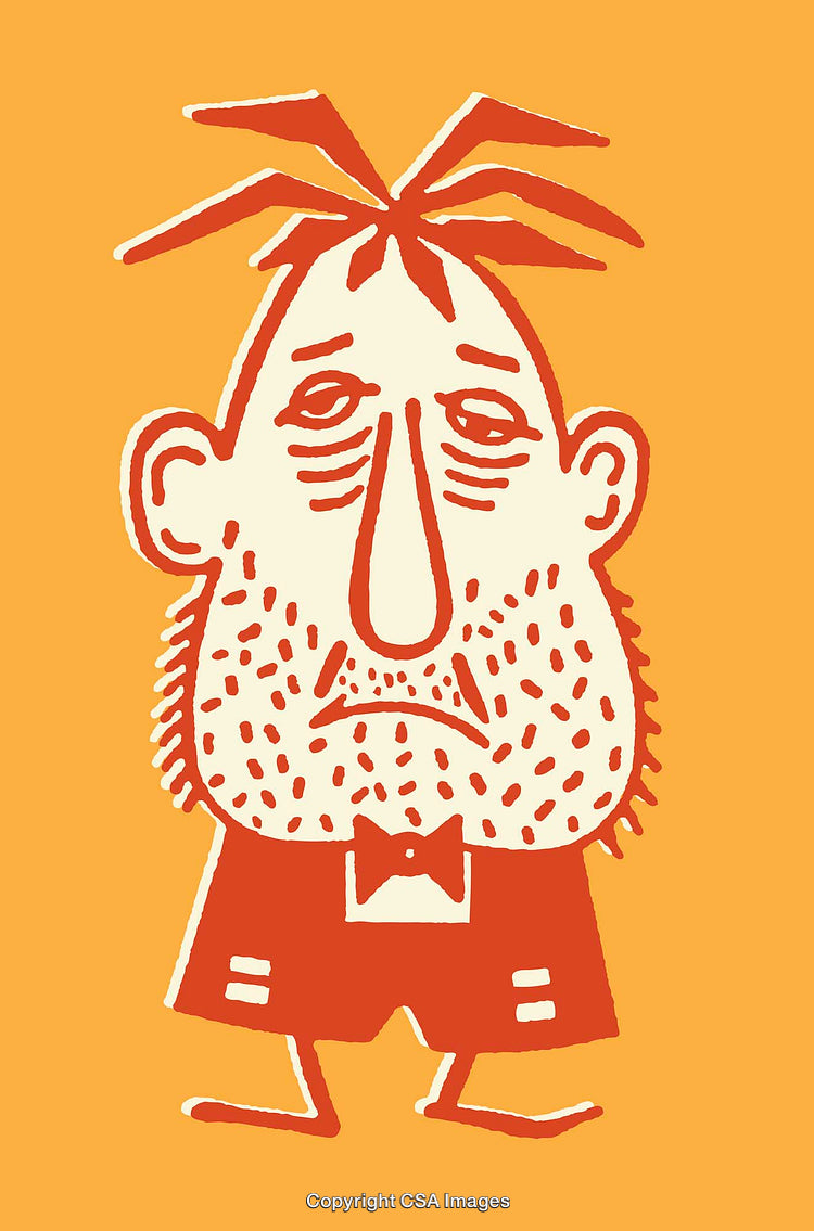 Colorful Cartoon Illustration of a Humorous Character in Unique Style