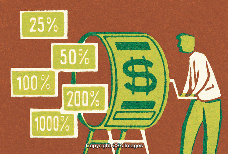 Illustration of Business Metrics and Financial Growth with Dollar Symbols