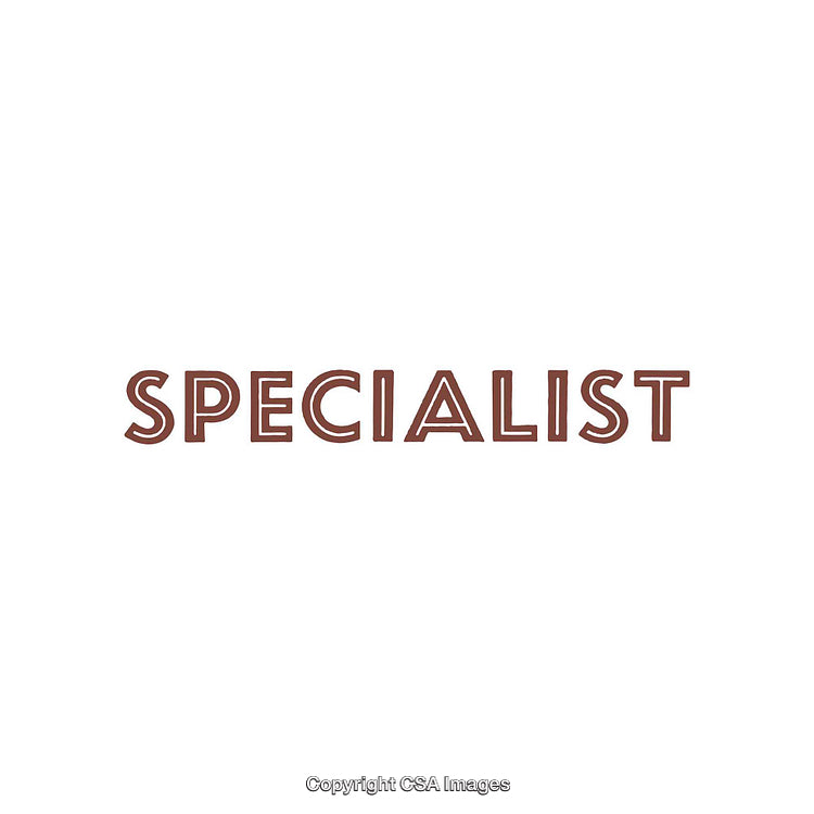 Minimalist Word Design Featuring The Term "Specialist" in Bold Text