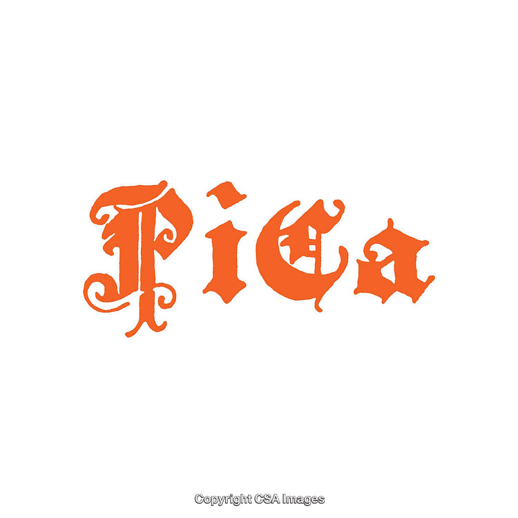 Elegant Orange Gothic Typography on a Clean White Background