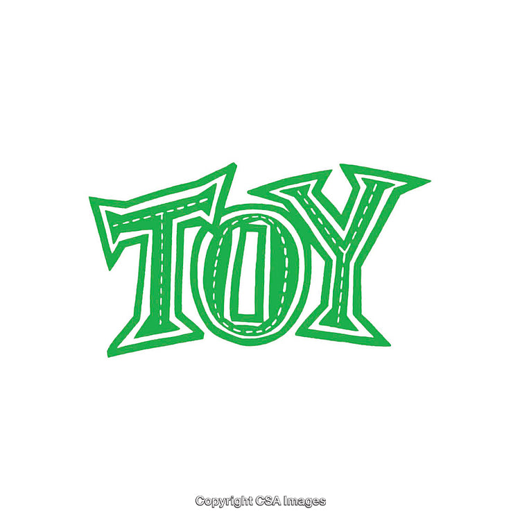 Green Toy Typography Design with Playful and Creative Element