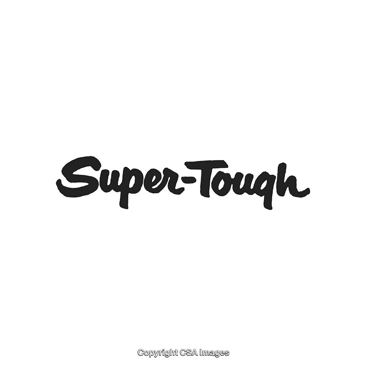 Super-Tough Logo Featuring Bold and Stylish Text on a White Background
