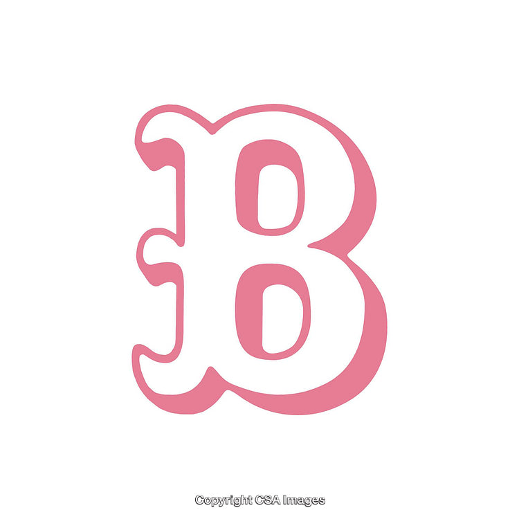 Bold Pink And White Letter B Illustration On White Background