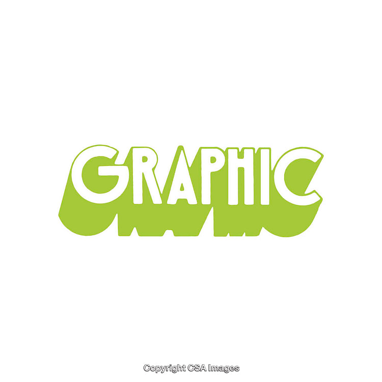 Bright Green Graphic Text on a White Minimalistic Background