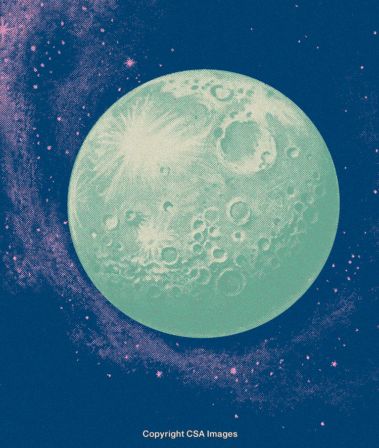 Vivid Artistic Illustration of a Lunar Surface in a Starry Cosmos