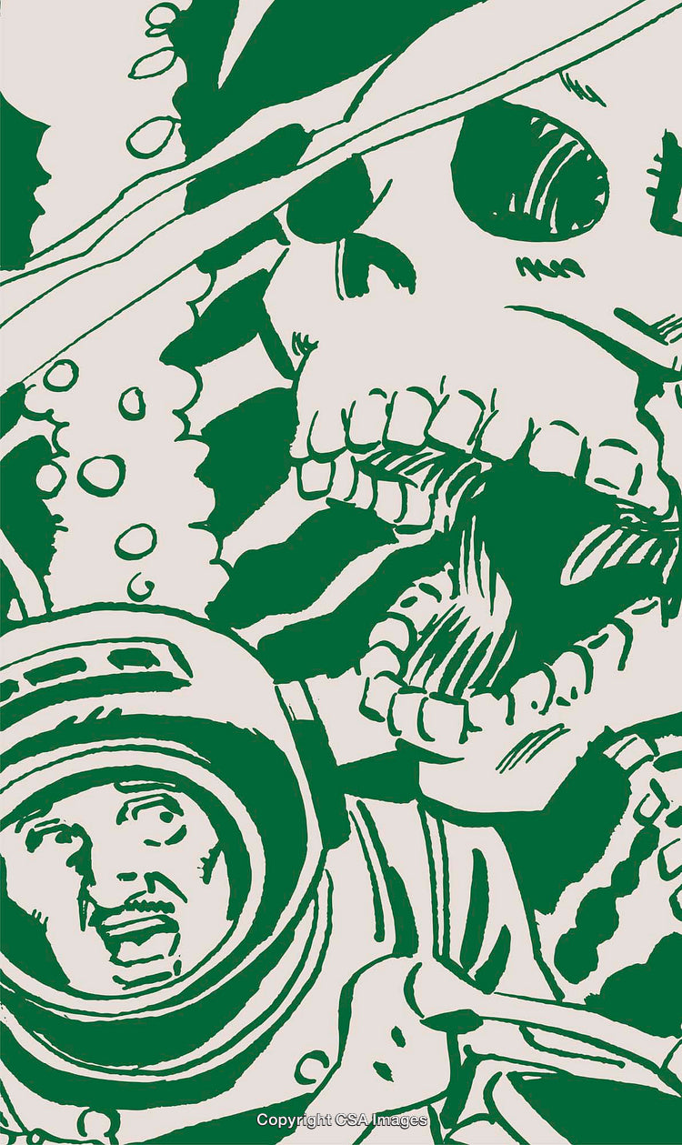 Astronaut Facing a Cosmic Danger in a Vibrant Comic Style Art