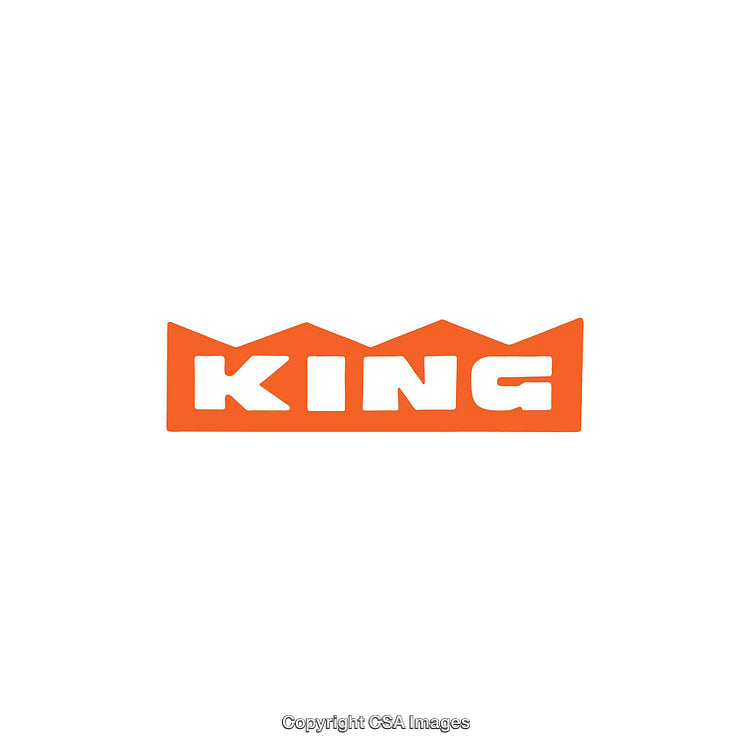 Minimalist Orange Crown King Logo on a White Background
