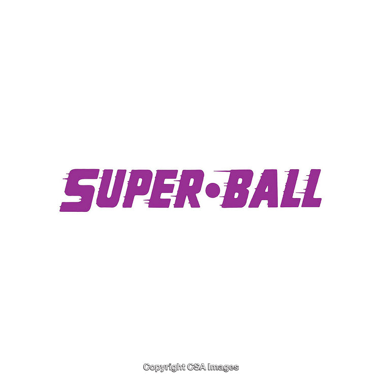 Dynamic Purple Super Ball Text Logo Featuring Bold Typography