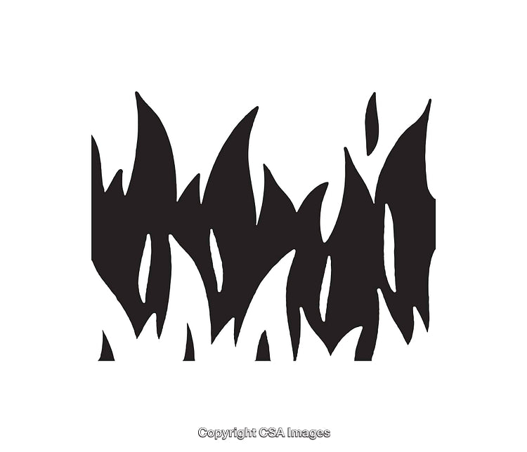 Black and White Minimalist Flame Line Art Design