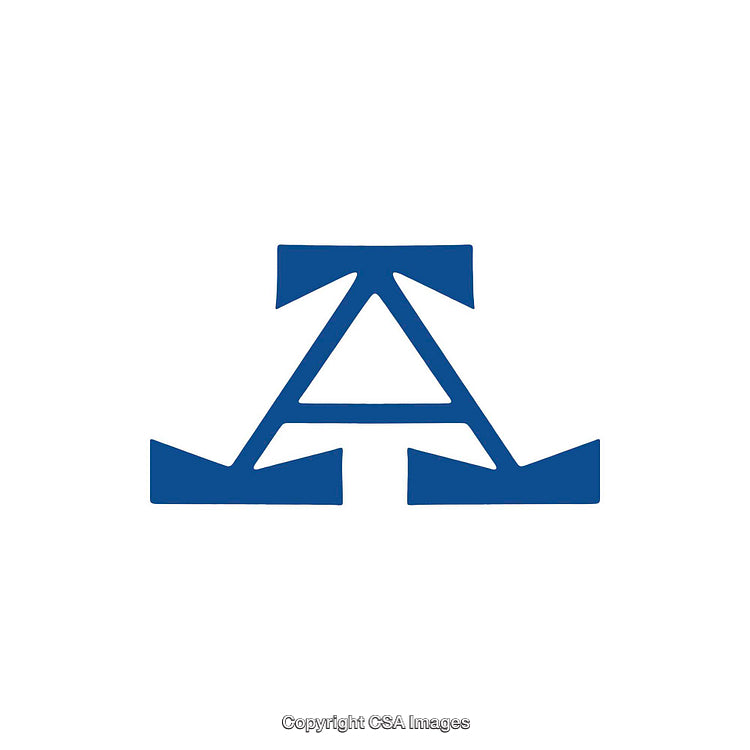 Bold Minimalist Blue Letter A on Clean White Background