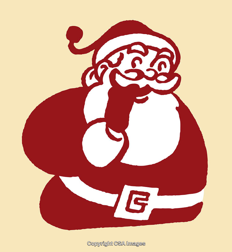 Illustration of Santa Claus in Red and White for Christmas Design