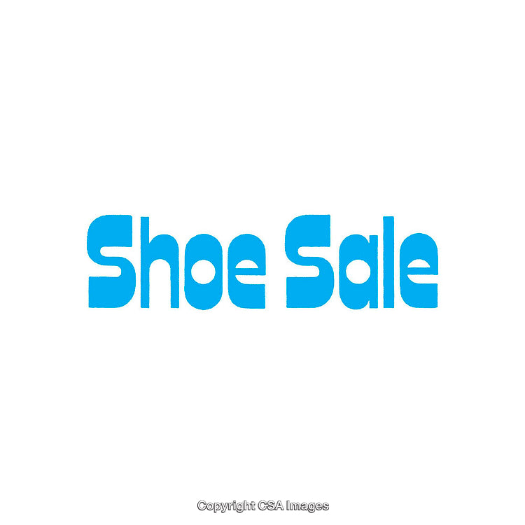 Blue Minimalist Shoe Sale Text for Retail Promotions and Marketing