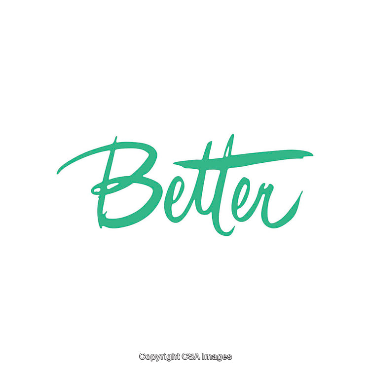 Stylish Handwritten Calligraphy Spelling 'Better' on a White Background