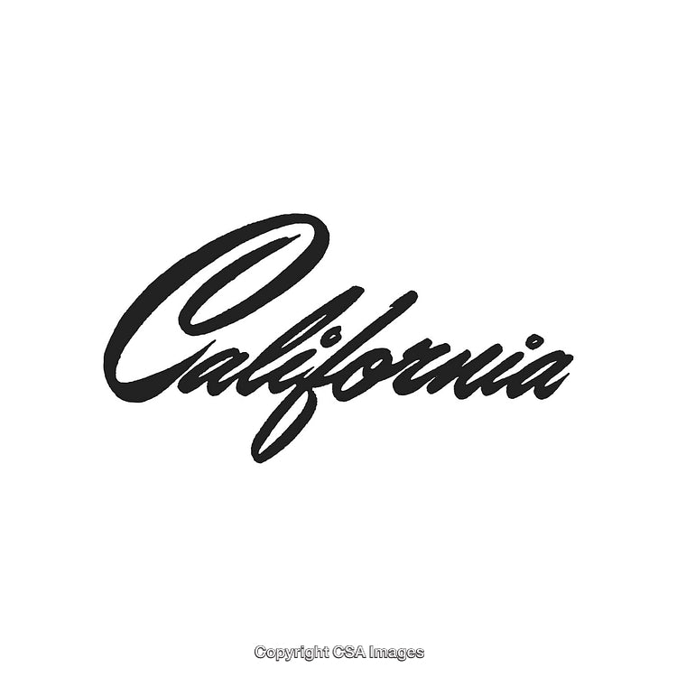 Stylized Handwritten Script Displaying the Word 'California' in Bold Typography