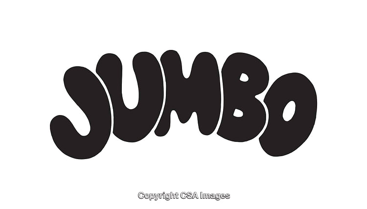 Creative Black and White Jumbo Text Illustrative Artwork Design