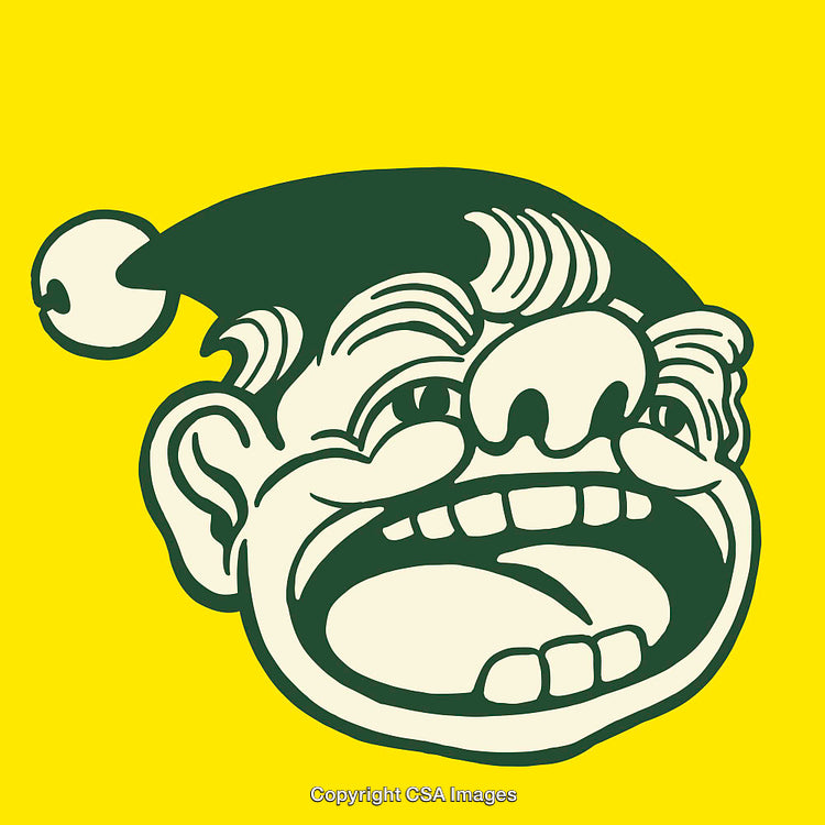 Vibrant Comic Style Illustration of a Laughing Face on a Bright Background
