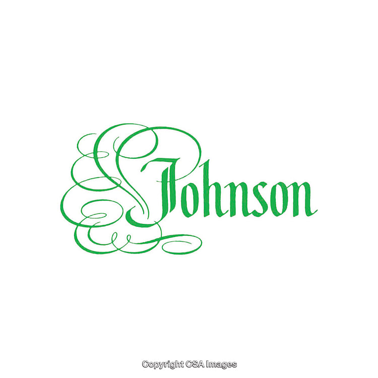 Elegant Green Calligraphy Typography Isolated Against a White Background