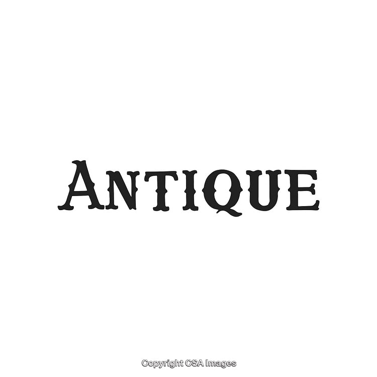 Elegant Black Vintage Antique Typography Text on White Background