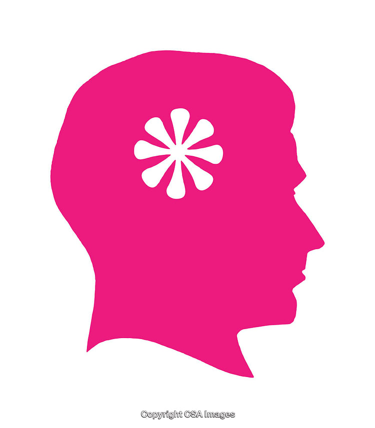 Silhouette of a Head With an Asterisk Symbol Inside