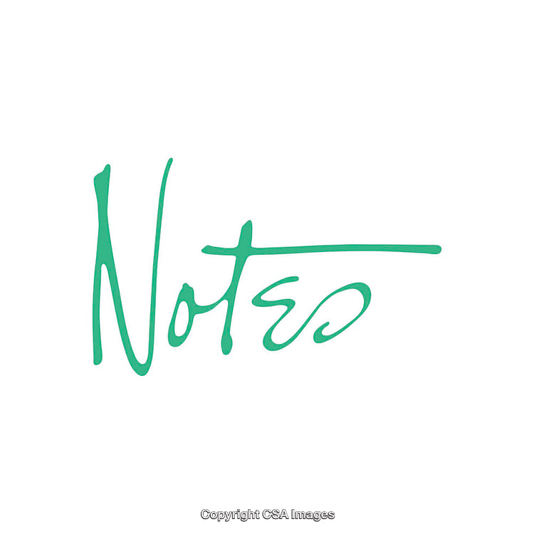 Handwritten Green Notes Text on Clean White Background