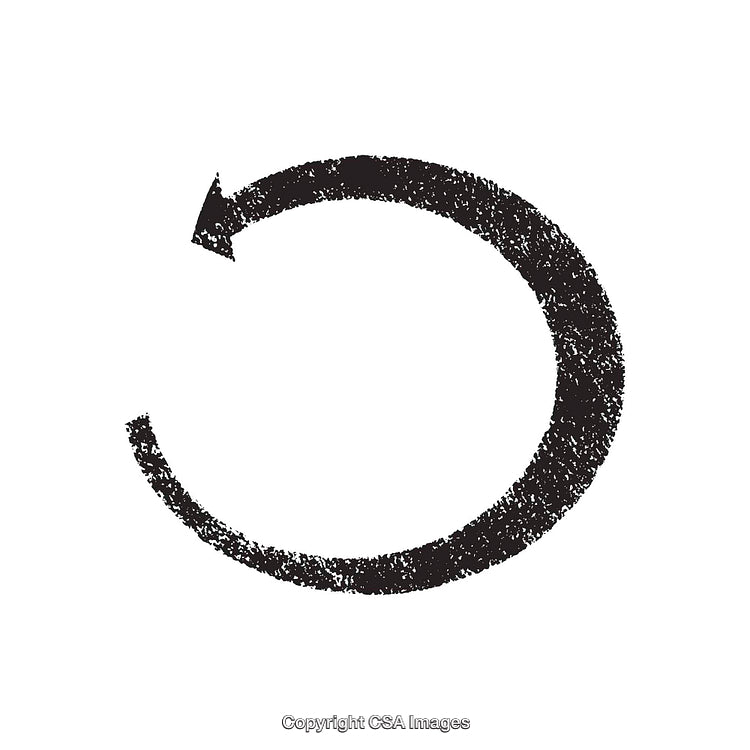 Grunge Black Arrow Gesture in Circular Shape