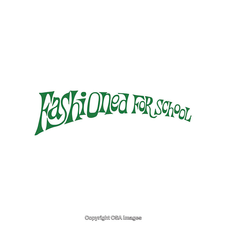 Green Fashioned for School Modern Typography Artwork