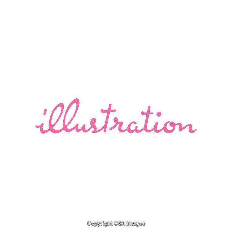 Pink Handwritten Cursive 'Illustration' Text on White Background