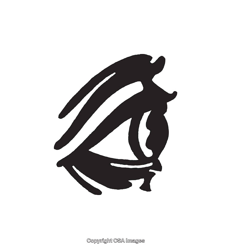 Hand-Drawn Black and White Abstract Eye Line Art Illustration