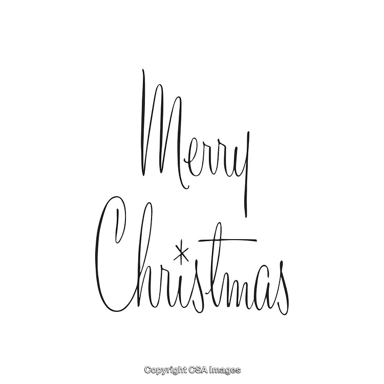 Elegant Merry Christmas Text Illustration With Whimsical Handwritten Lettering Style