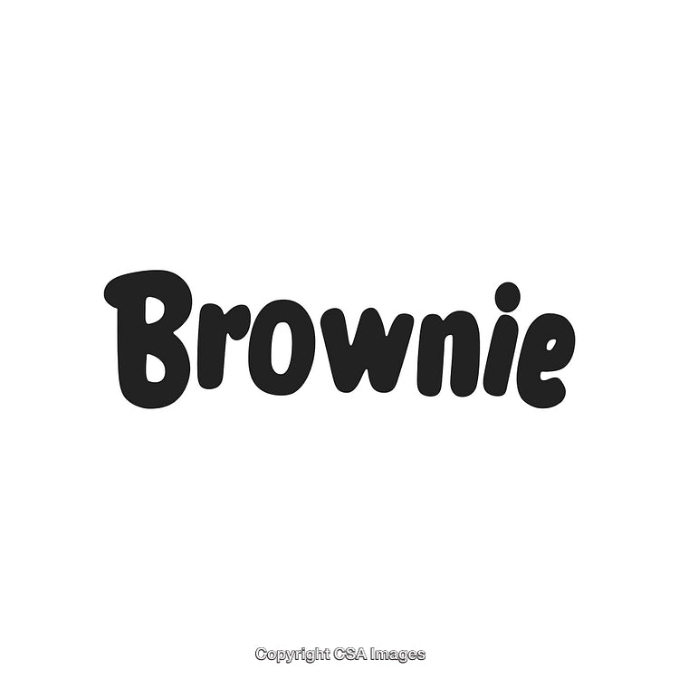 Playful Black Text Logo Design Reads 'Brownie' On White Background