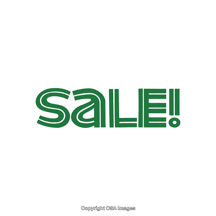 Green Typography Featuring the Word Sale with Bold Text and Exclamation