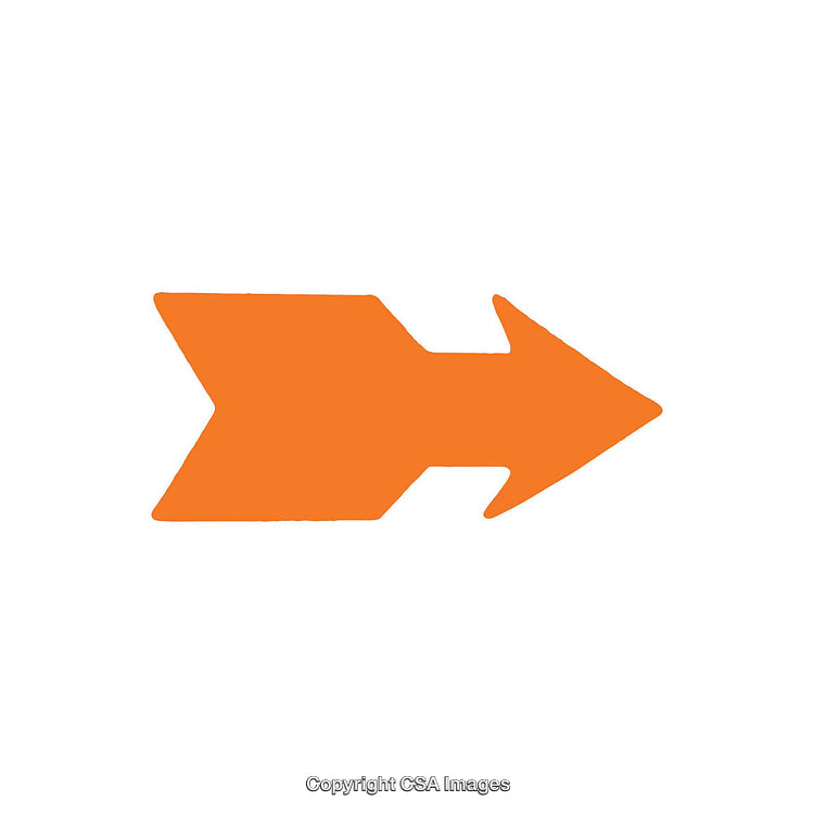 Bright Orange Arrow Symbol on a Clean White Background