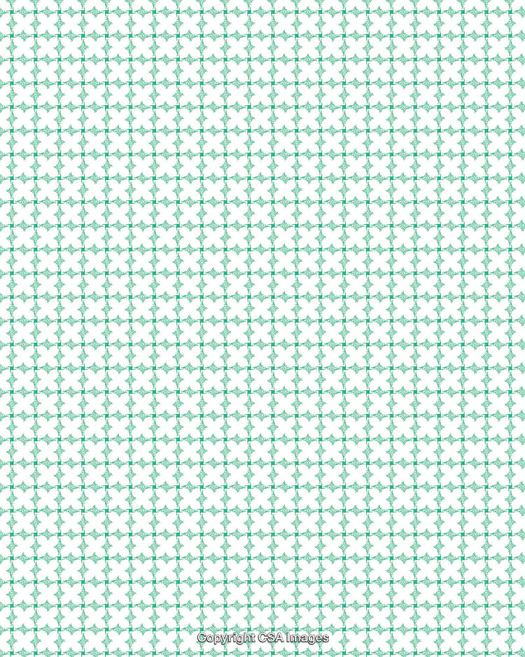 Abstract Green Geometric Pattern on a White Background