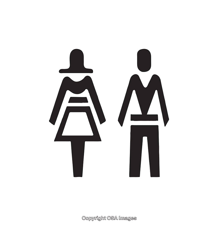 Black and White Male and Female Icon Design