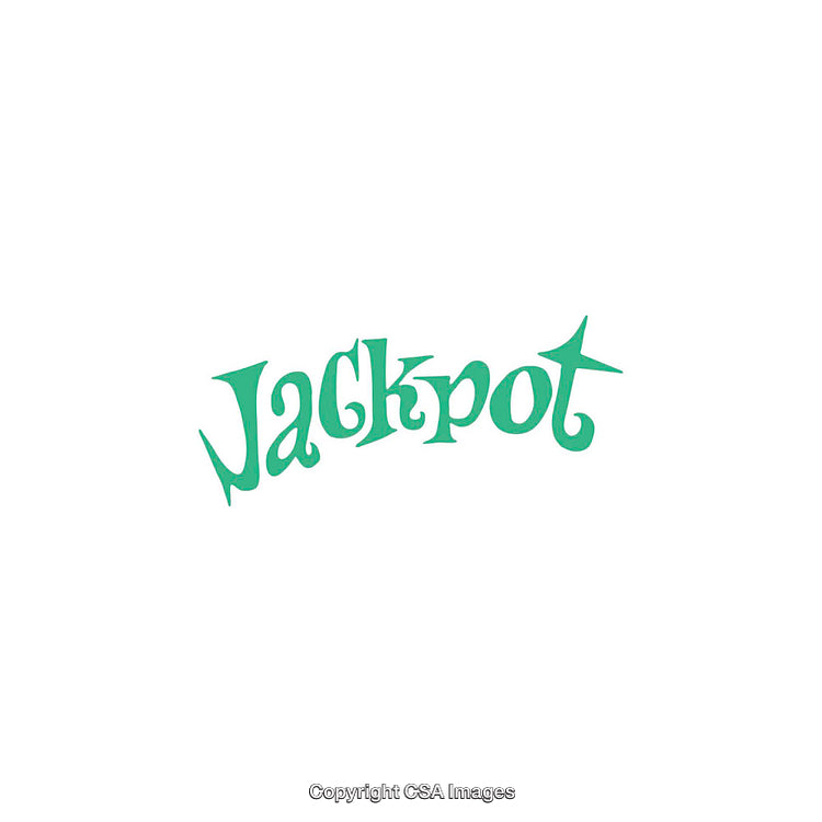 Stylized Green Text Depicting the Word Jackpot in Creative Font Design