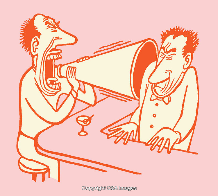 Whimsical Line Art Illustration Featuring Energetic Interaction at a Bar Setting