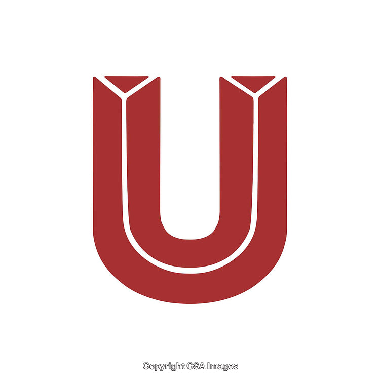 Stylized Graphic Representation of the Letter U in Bold Design