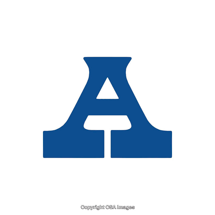 Blue Stylized Letter A on White Background
