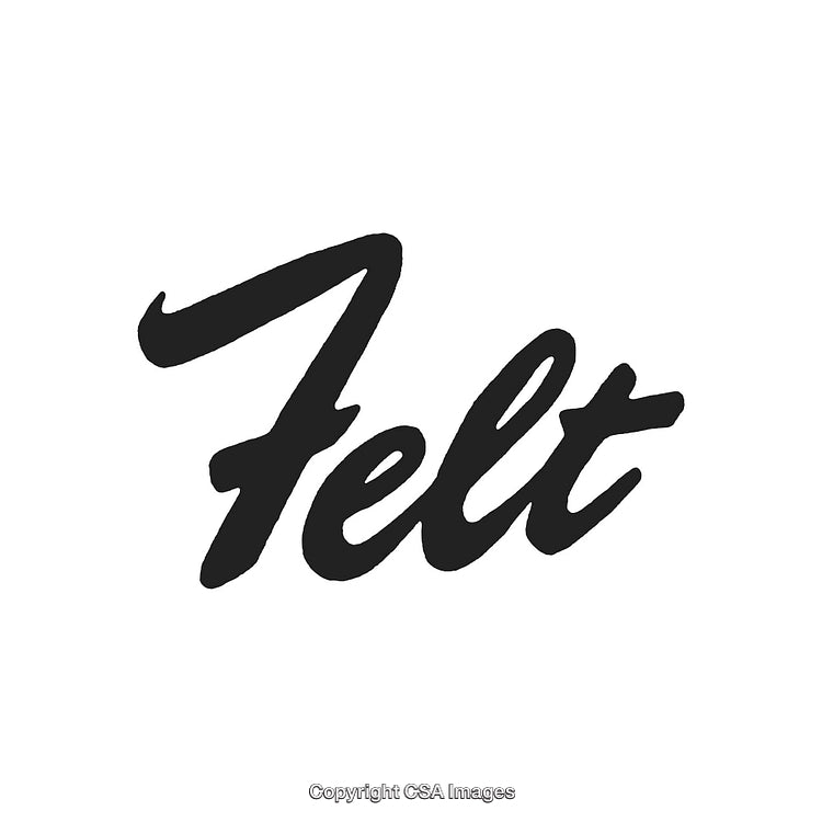 Black Script Logo Featuring the Word 'Felt' on a White Background