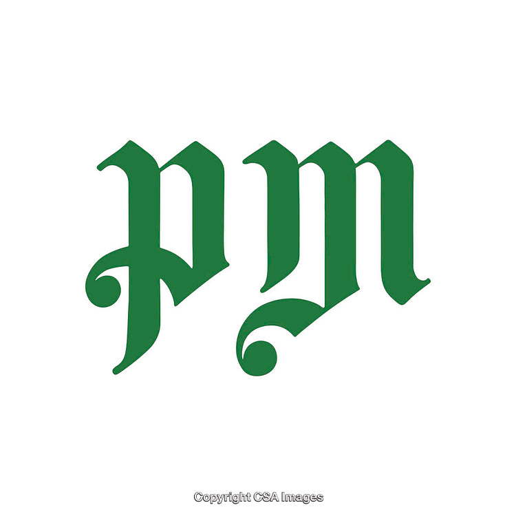 Traditional Green Gothic Styled Typography Logo with Historical Design