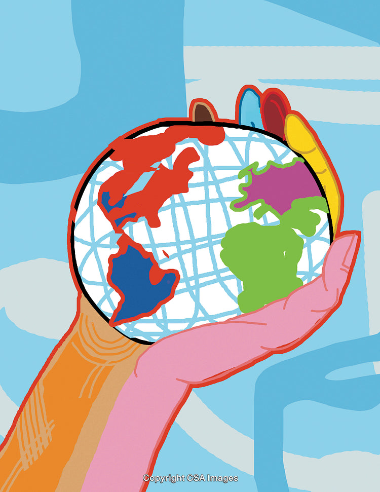 Hand Holding a Globe
