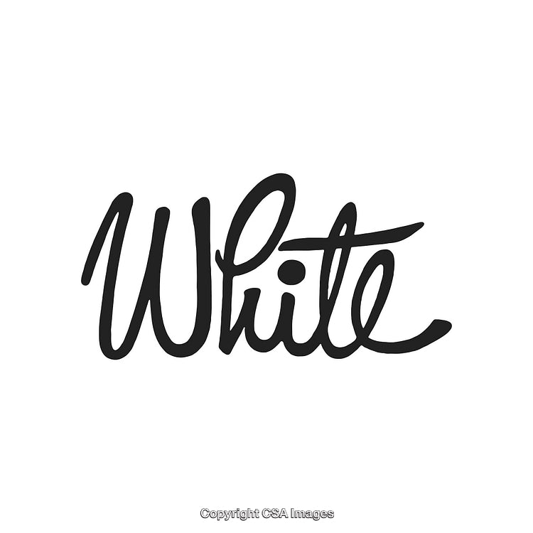 Stylish Handwritten Text Featuring the Word White in Black Script Font